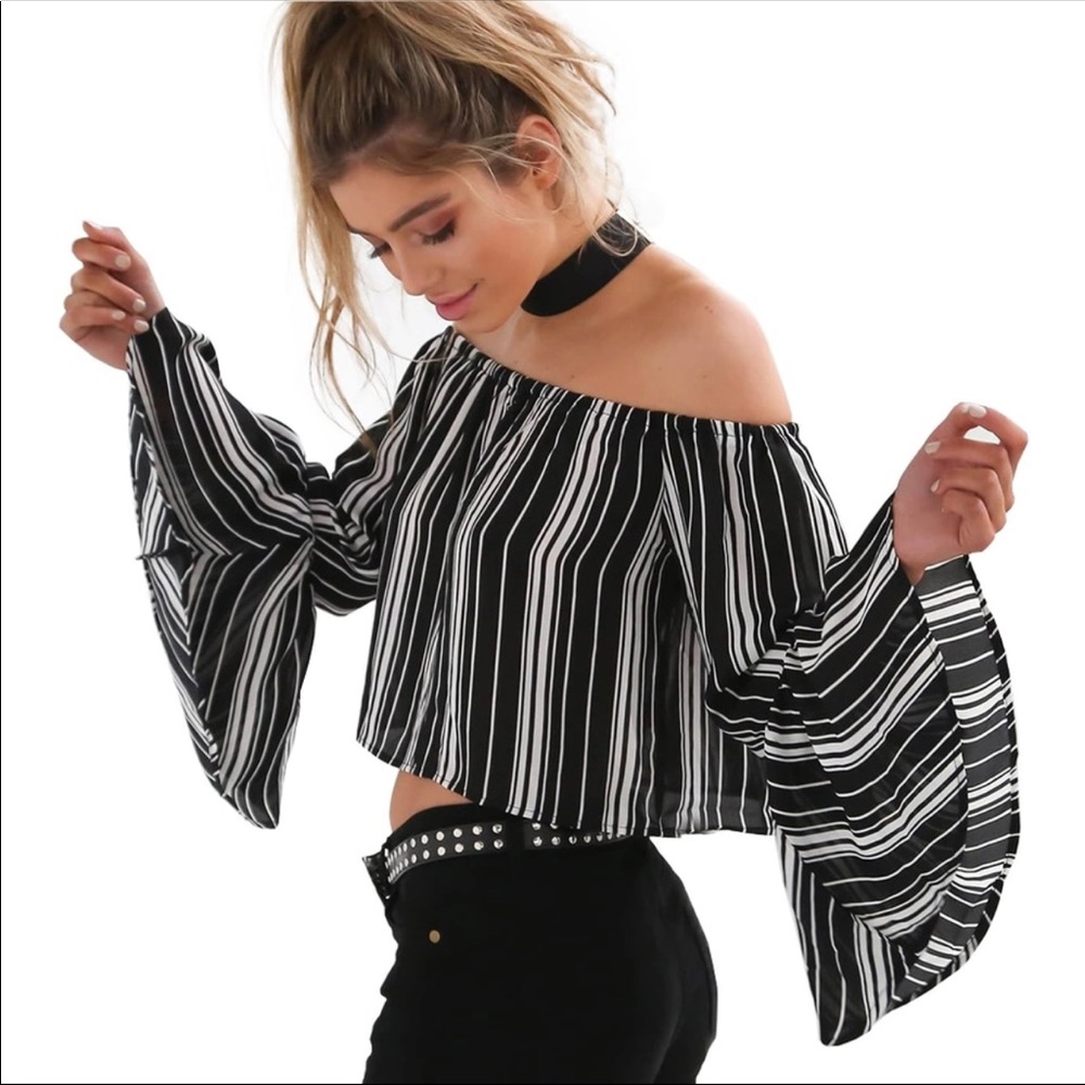 Beautiful off the shoulder crop top